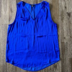 Blue Sleeveless Blouse